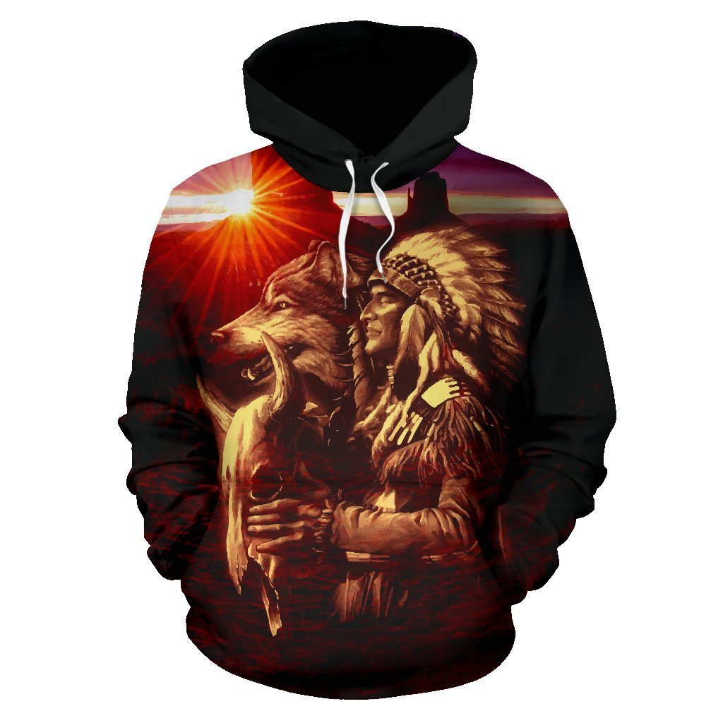 Native America Spirit Pullover Hoodie PL112-Apparel-PL8386-Hoodie-S-Vibe Cosy™
