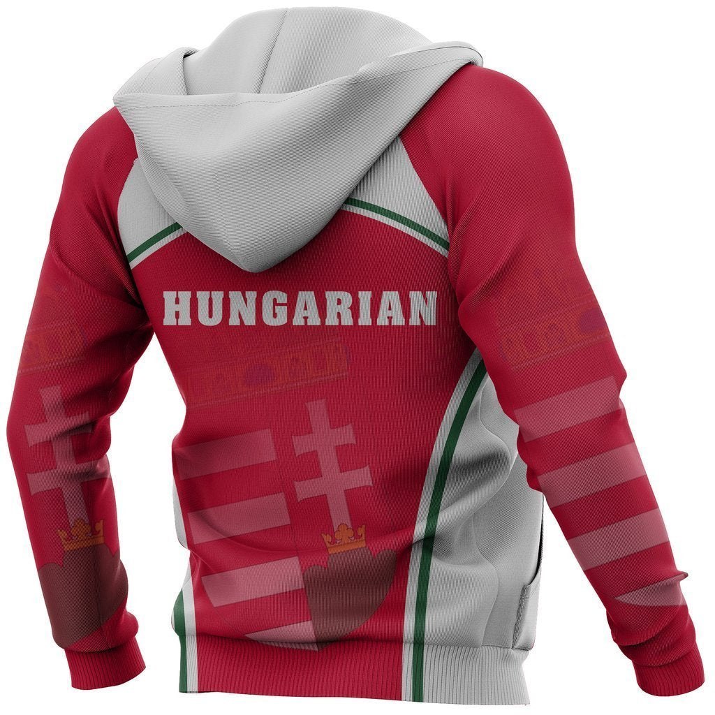 Hungary Coat Of Arms Sport Style-Apparel-PL8386-Hoodie-S-Vibe Cosy™