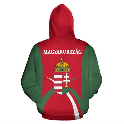 Hungary Hoodie Coat Of Arms - Sports Style-Apparel-PL8386-Hoodie-S-Vibe Cosy™