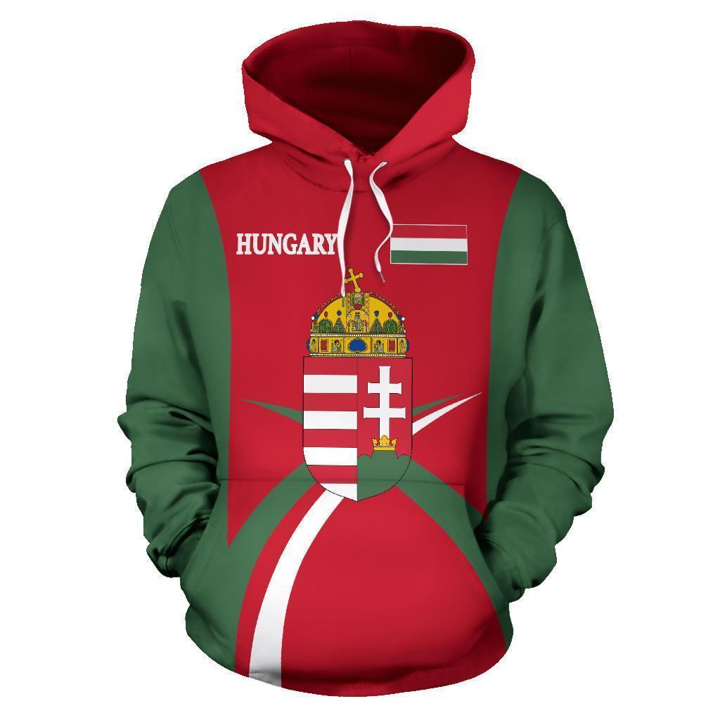 Hungary Hoodie Coat Of Arms - Sports Style-Apparel-PL8386-Hoodie-S-Vibe Cosy™
