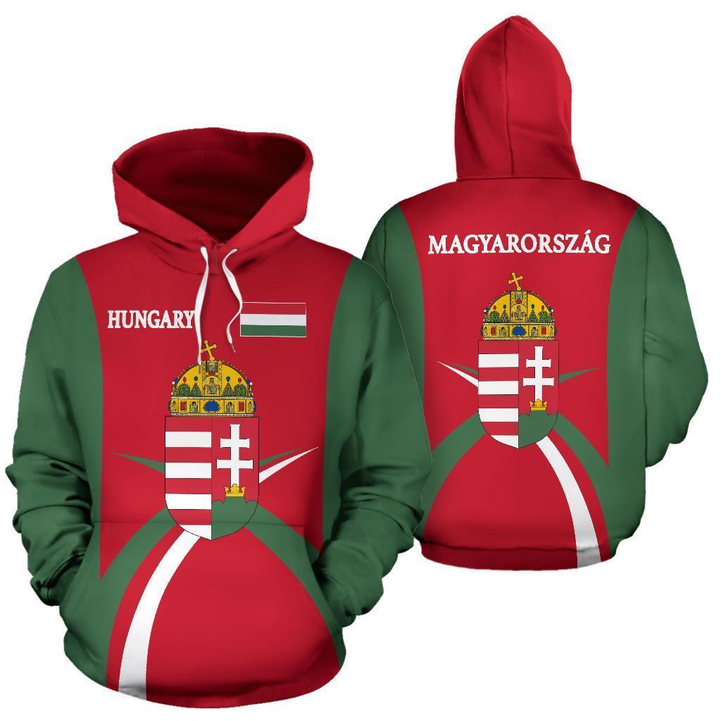 Hungary Hoodie Coat Of Arms - Sports Style-Apparel-PL8386-Hoodie-S-Vibe Cosy™