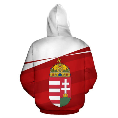 Hungary Coat Of Arms Hoodie - Vivian Style-Apparel-PL8386-Hoodie-S-Vibe Cosy™