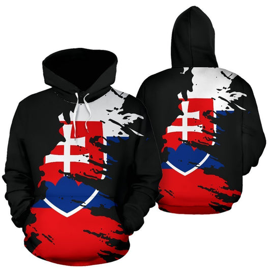 Slovakia Hoodie Flag Painting-Apparel-PL8386-Hoodie-S-Vibe Cosy™