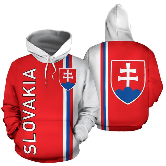 Slovakia All Over Hoodie Straight Version-Apparel-PL8386-Hoodie-S-Vibe Cosy™