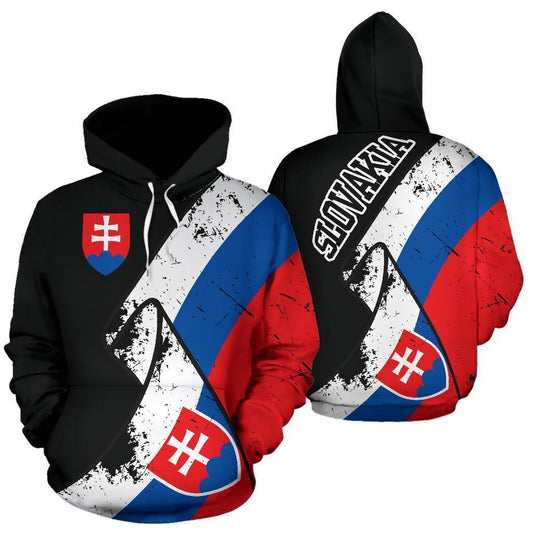 Slovakia Special Grunge Flag Zipper Hoodie-Apparel-PL8386-Hoodie-S-Vibe Cosy™