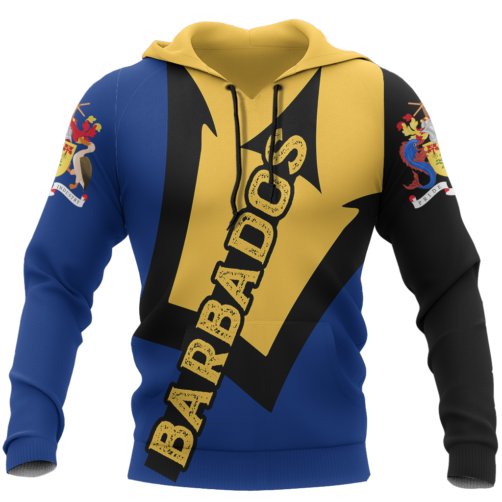 Barbados Trident Zip Hoodie-Apparel-PL8386-Hoodie-S-Vibe Cosy™