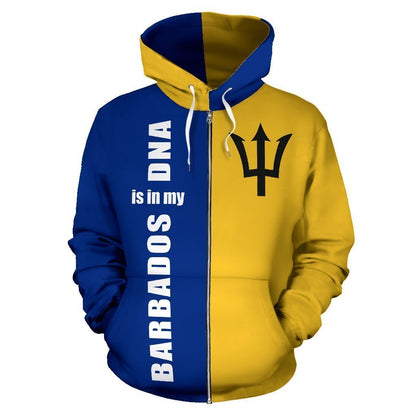 Barbados is in My DNA Hoodie-Apparel-PL8386-Zipped Hoodie-S-Vibe Cosy™