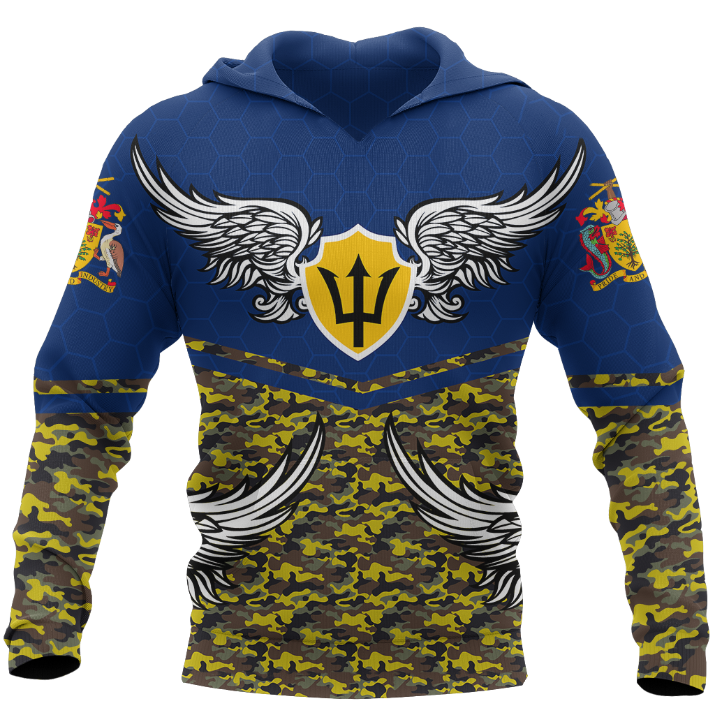 Barbados Hoodie Air Force Style-Apparel-PL8386-Hoodie-S-Vibe Cosy™