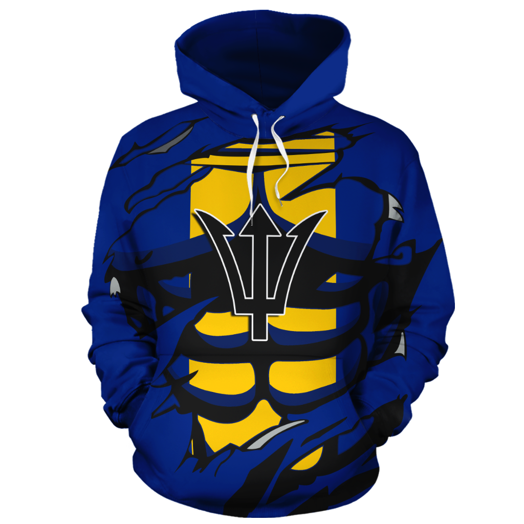 Barbados In Me All Over Hoodie blue PL069-Apparel-PL8386-Hoodie-S-Vibe Cosy™