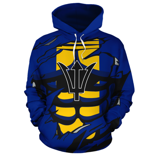 Barbados In Me All Over Hoodie blue PL069-Apparel-PL8386-Hoodie-S-Vibe Cosy™