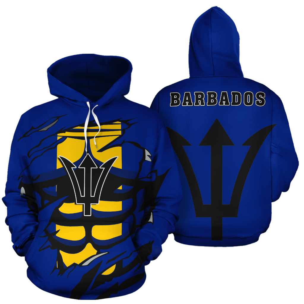Barbados In Me All Over Hoodie blue PL069-Apparel-PL8386-Hoodie-S-Vibe Cosy™