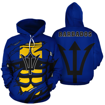 Barbados In Me All Over Hoodie blue PL069-Apparel-PL8386-Hoodie-S-Vibe Cosy™