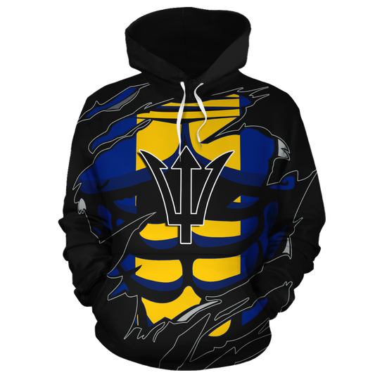 Barbados In Me All Over Hoodie black PL070-Apparel-PL8386-Hoodie-S-Vibe Cosy™