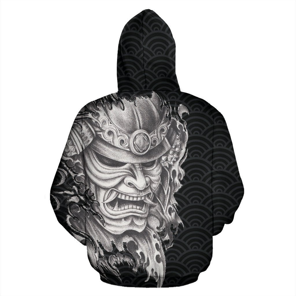 Samurai Hoodie - Samurai Mask PL079-Apparel-PL8386-Hoodie-S-Vibe Cosy™