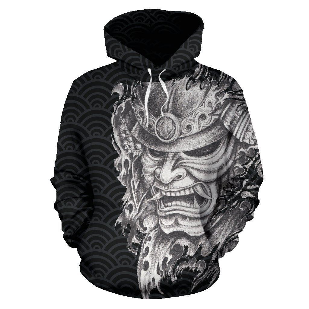 Samurai Hoodie - Samurai Mask PL079-Apparel-PL8386-Hoodie-S-Vibe Cosy™