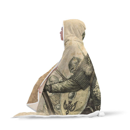 Viking Hooded Blanket - Viking Warrior Hooded Blanket PL084-HOODED BLANKETS (P)-PL8386-Hooded Blanket - .-Youth 60"x45"-Vibe Cosy™