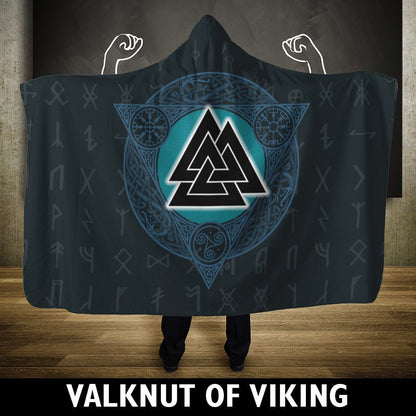 Viking Hooded Blanket - Valknut Viking PL097-HOODED BLANKETS (P)-PL8386-Hooded Blanket - .-Youth 60"x45"-Vibe Cosy™