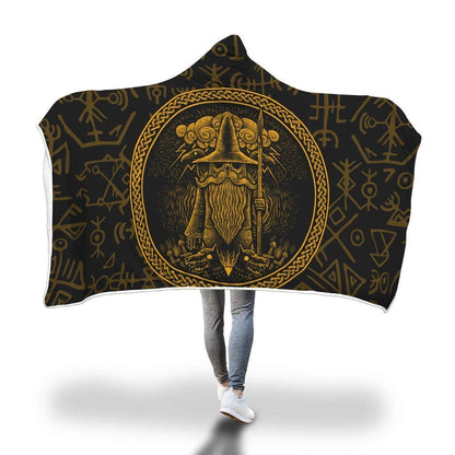 Viking Hooded Blanket - Viking Witch Hooded Blanket PL101-HOODED BLANKETS (P)-PL8386-Hooded Blanket - .-Youth 60"x45"-Vibe Cosy™