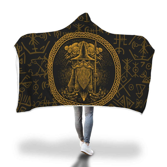 Viking Hooded Blanket - Viking Witch Hooded Blanket PL101-HOODED BLANKETS (P)-PL8386-Hooded Blanket - .-Youth 60"x45"-Vibe Cosy™