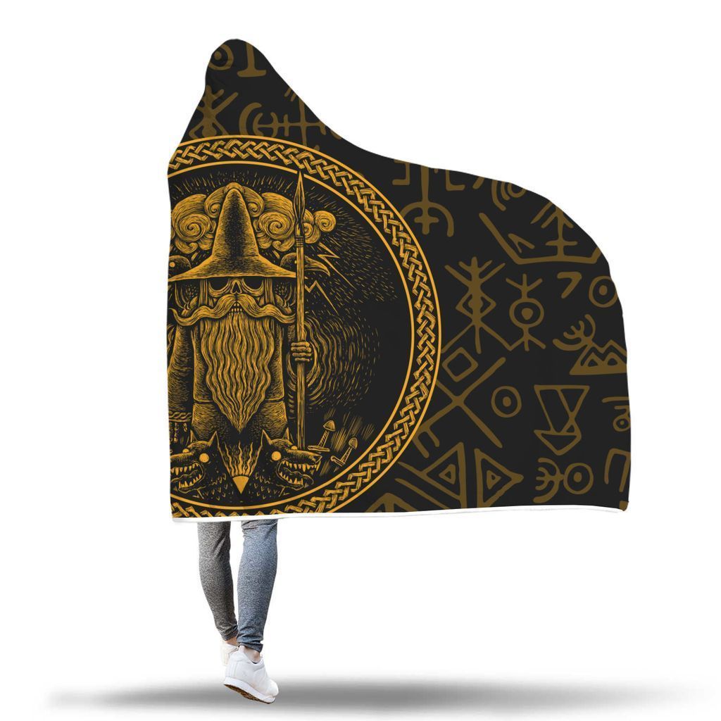 Viking Hooded Blanket - Viking Witch Hooded Blanket PL101-HOODED BLANKETS (P)-PL8386-Hooded Blanket - .-Youth 60"x45"-Vibe Cosy™