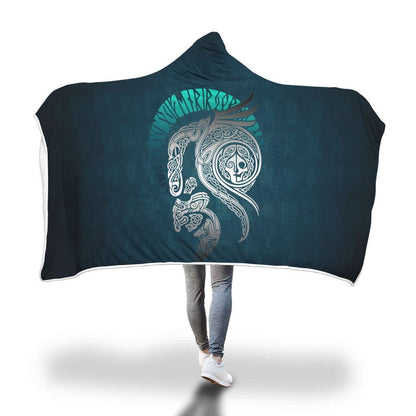 Viking Hooded Blanket - Viking Loki Hooded Blanket PL102-HOODED BLANKETS (P)-PL8386-Hooded Blanket - .-Youth 60"x45"-Vibe Cosy™