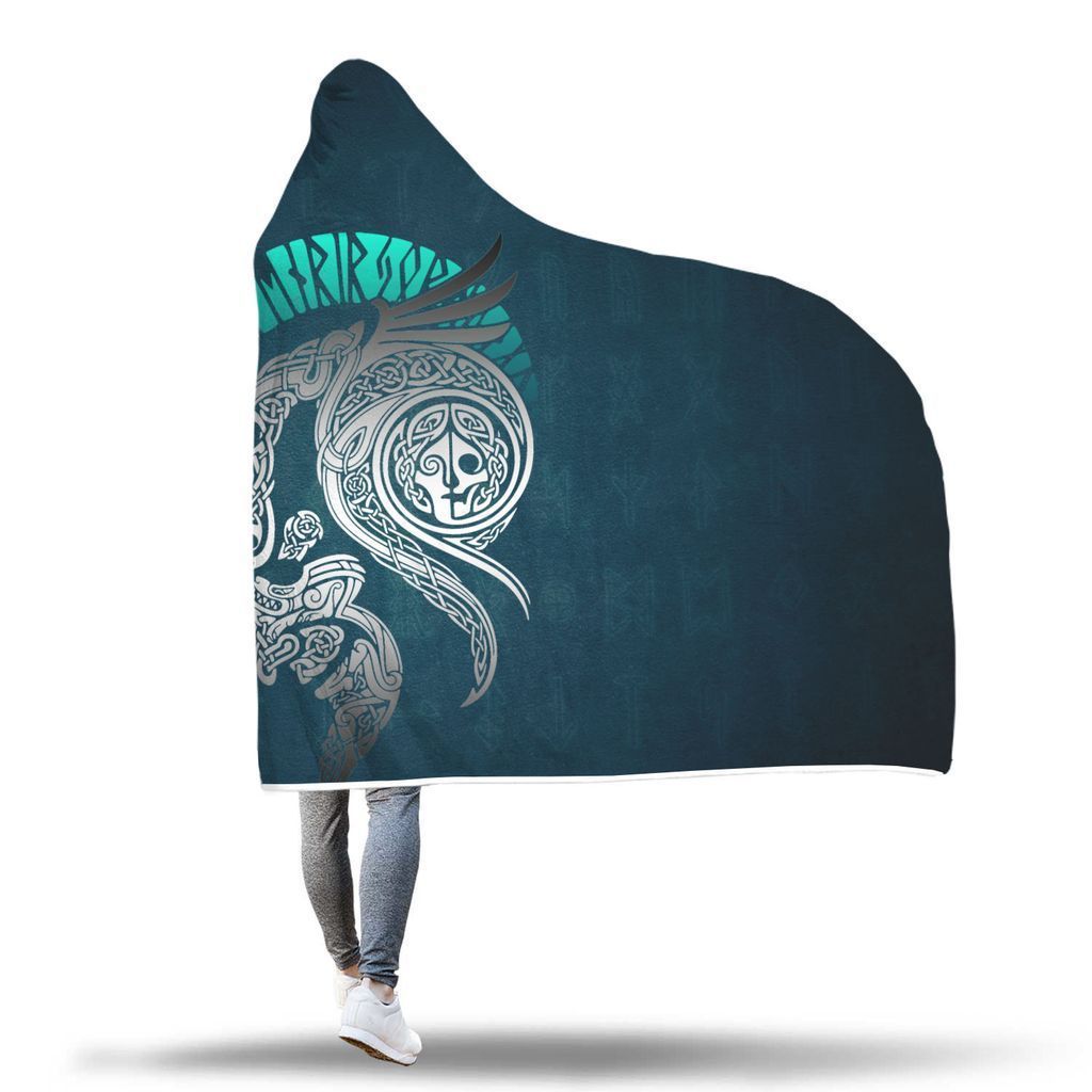 Viking Hooded Blanket - Viking Loki Hooded Blanket PL102-HOODED BLANKETS (P)-PL8386-Hooded Blanket - .-Youth 60"x45"-Vibe Cosy™