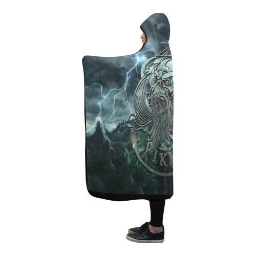Viking Odin Hooded Blanket PL108-HOODED BLANKETS (P)-PL8386-Hooded Blanket - .-Youth 60"x45"-Vibe Cosy™