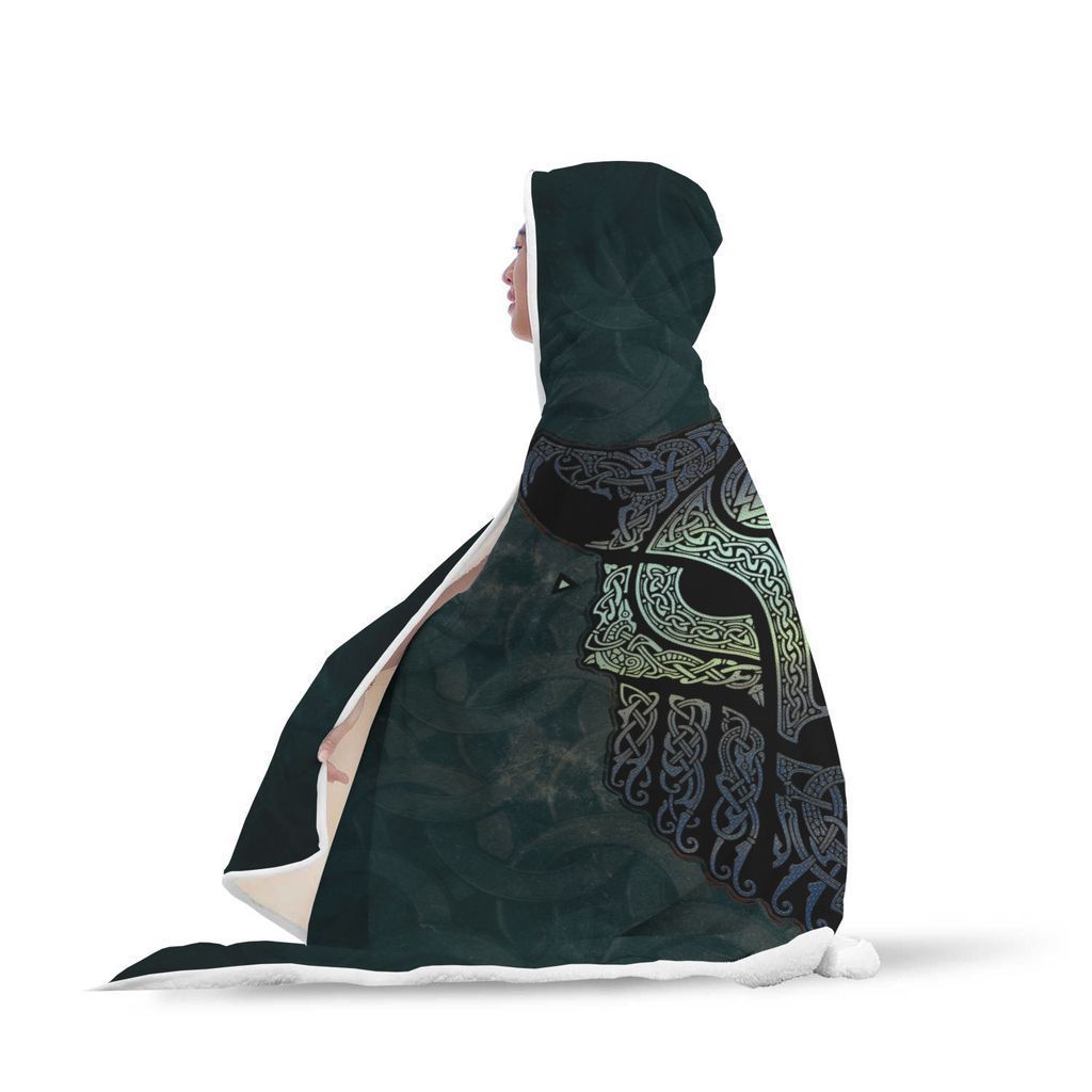 Viking Hooded Blanket - Viking Wolf Hooded Blanket PL109-HOODED BLANKETS (P)-PL8386-Hooded Blanket - .-Youth 60"x45"-Vibe Cosy™
