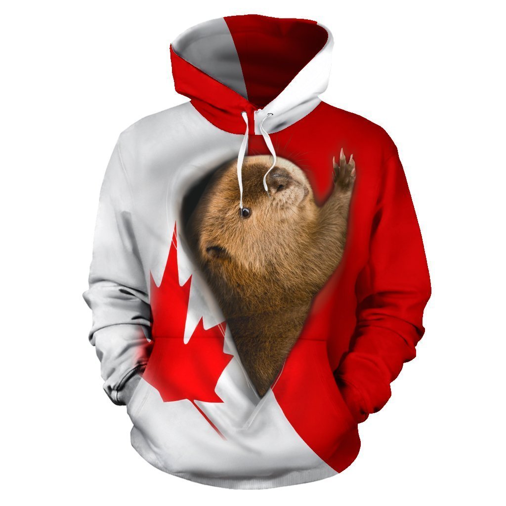 3D All Over Printed Canada National Animals Hoodie PL126-Apparel-PL8386-Hoodie-S-Vibe Cosy™