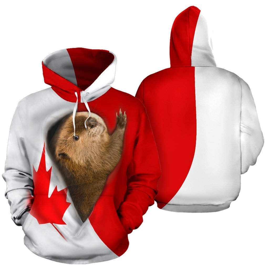 3D All Over Printed Canada National Animals Hoodie PL126-Apparel-PL8386-Hoodie-S-Vibe Cosy™