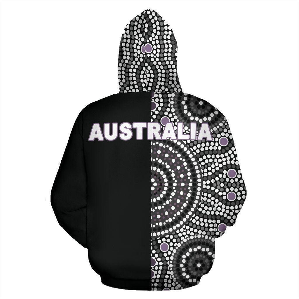 3D All Over Printed Australia Hoodie The Half Aboriginal PL128-Apparel-PL8386-Zipped Hoodie-S-Vibe Cosy™