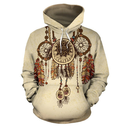 Native American Shield All Over Hoodie PL131-Apparel-PL8386-Hoodie-S-Vibe Cosy™