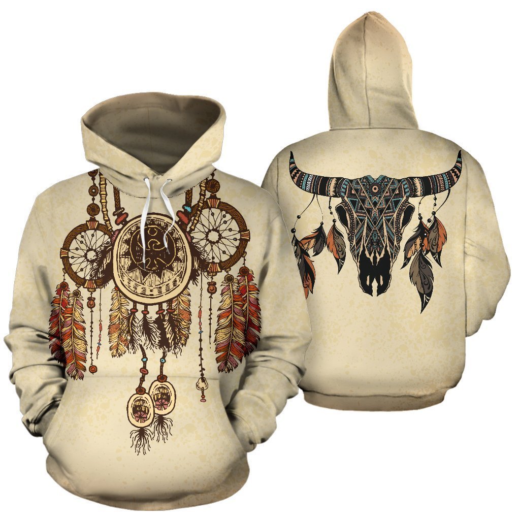 Native American Shield All Over Hoodie PL131-Apparel-PL8386-Hoodie-S-Vibe Cosy™