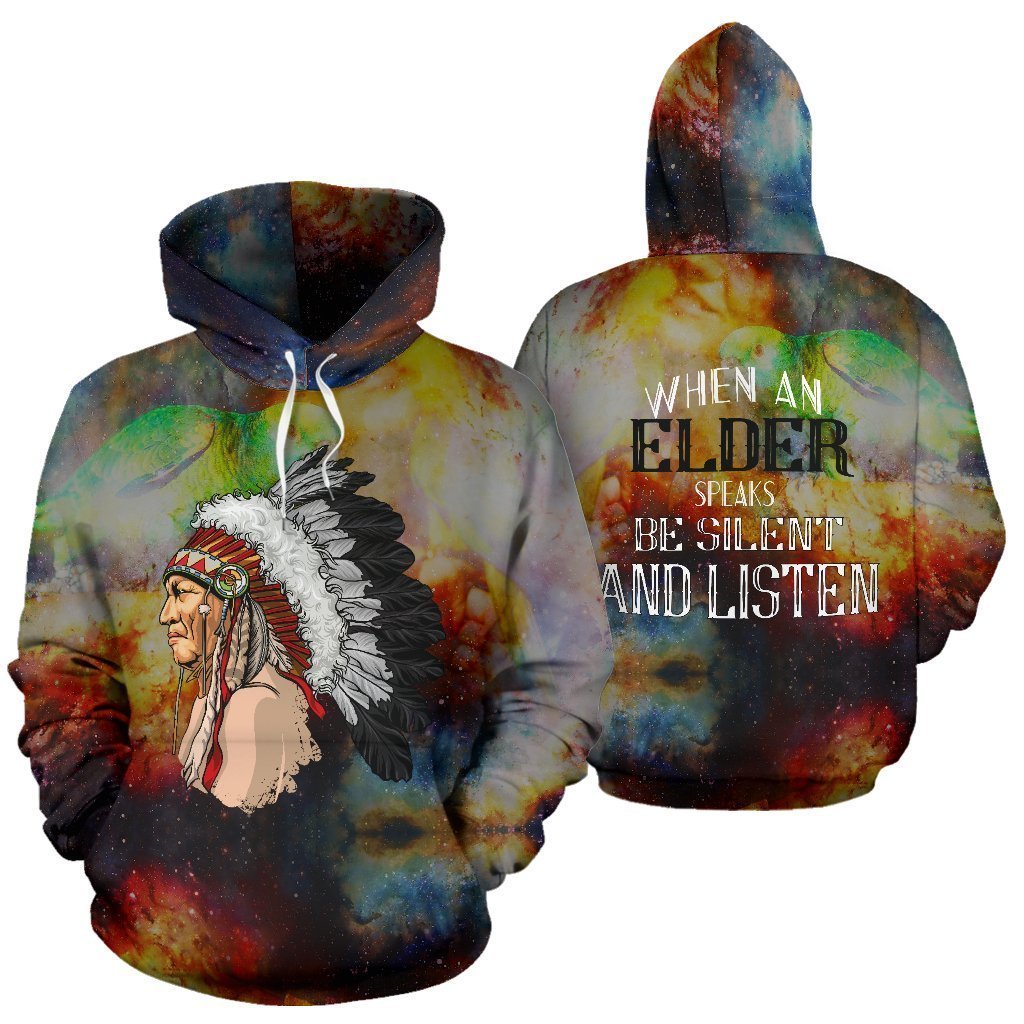 Native Americans Elder Speakers Hoodie PL134-Apparel-PL8386-Hoodie-S-Vibe Cosy™