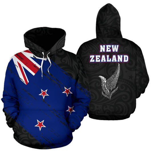 New Zealand Flag Silver Fern Maori Hoodie - 01 PL137-Apparel-PL8386-Hoodie-S-Vibe Cosy™