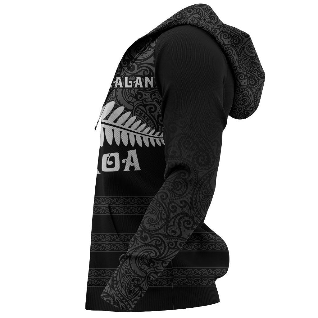 Aotearoa New Zealand Silver Fern Maori Hoodie White PL139-Apparel-PL8386-Hoodie-S-Vibe Cosy™
