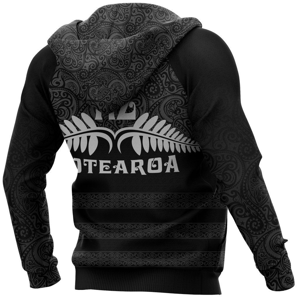 Aotearoa New Zealand Silver Fern Maori Hoodie White PL139-Apparel-PL8386-Hoodie-S-Vibe Cosy™