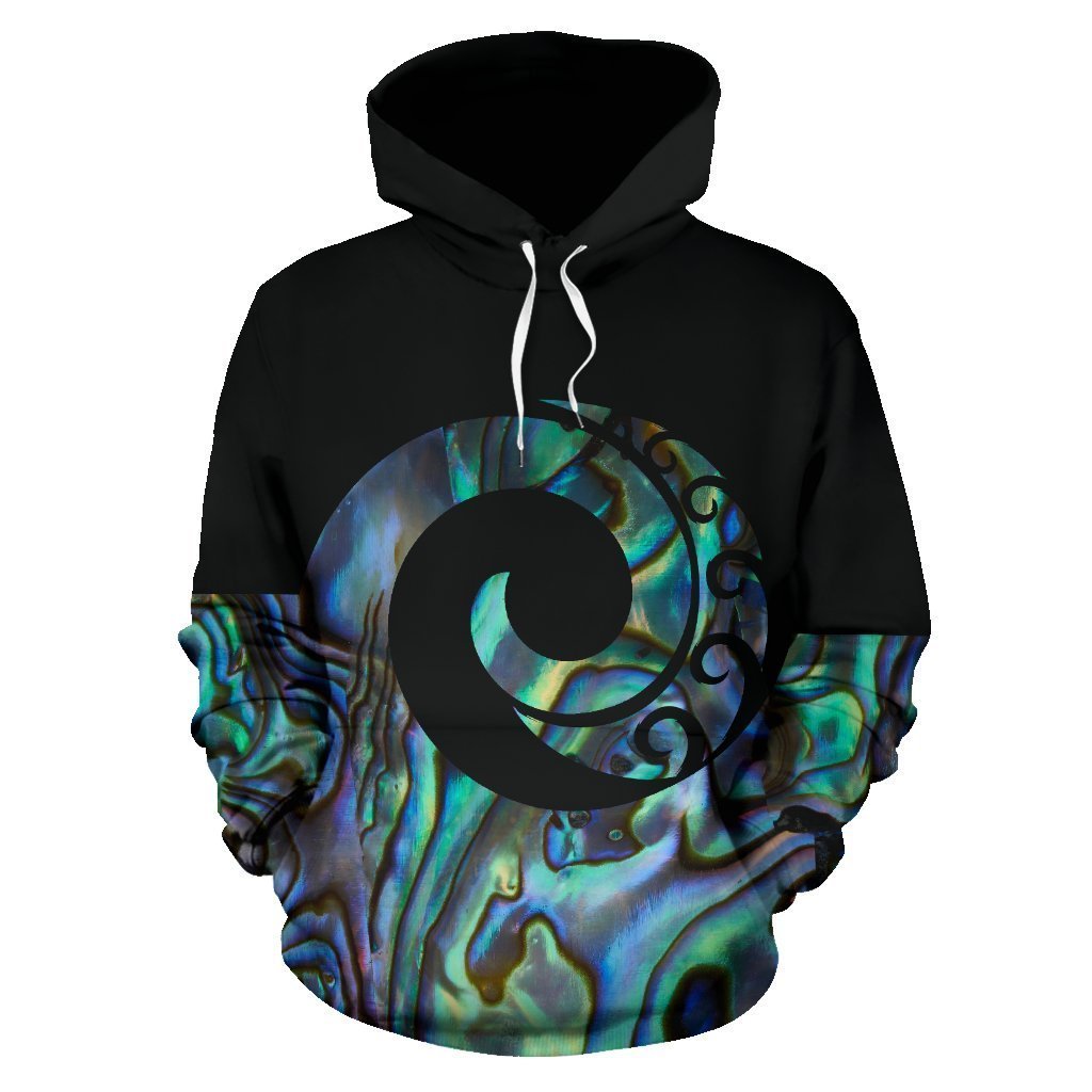 Paua Shell Koru Style New Zealand Hoodie PL160 - Amaze Style™-Apparel
