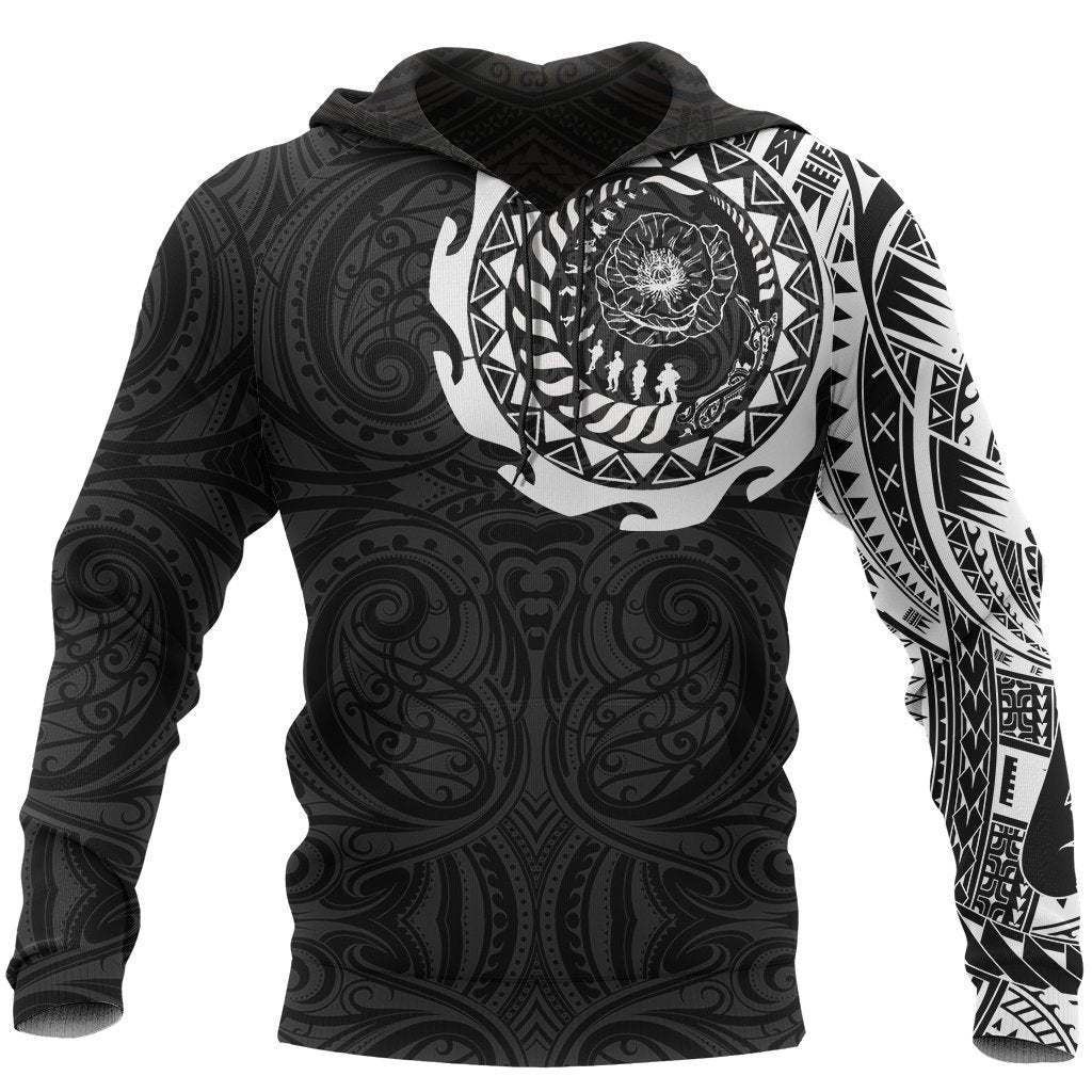 Lest We Forget Maori Tattoo New Zealand Pullover Hoodie PL170-Apparel-PL8386-Hoodie-S-Vibe Cosy™