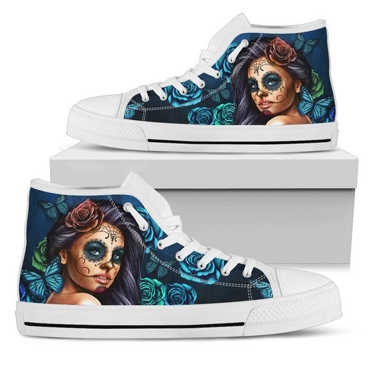 High top calavera turquoise (WHITE SOLES) PL17032002-PL8386-Women's high top-EU36 (US5.5)-Vibe Cosy™