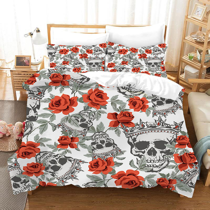 Fanaijia 3d Flower skull l Bedding PL17062001-Bedding-PL8386-Twin-Vibe Cosy™