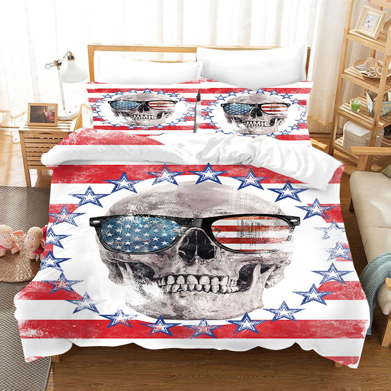3D love skull bedding set PL17062002-Bedding-PL8386-Twin-Vibe Cosy™