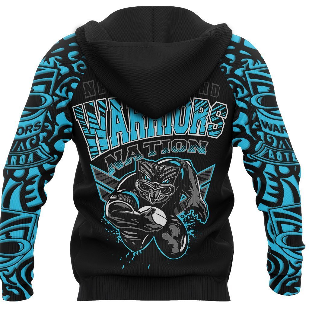 New Zealand Warriors Hoodie Unique Style Blue PL177-Apparel-PL8386-Zipped Hoodie-S-Vibe Cosy™
