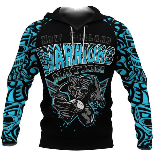 New Zealand Warriors Hoodie Unique Style Blue PL177-Apparel-PL8386-Hoodie-S-Vibe Cosy™