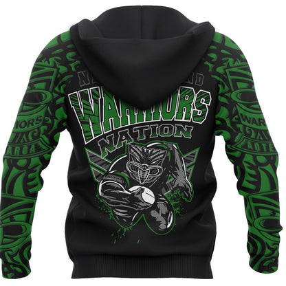 New Zealand Warriors Hoodie Unique Style Green PL179-Apparel-PL8386-Zipped Hoodie-S-Vibe Cosy™