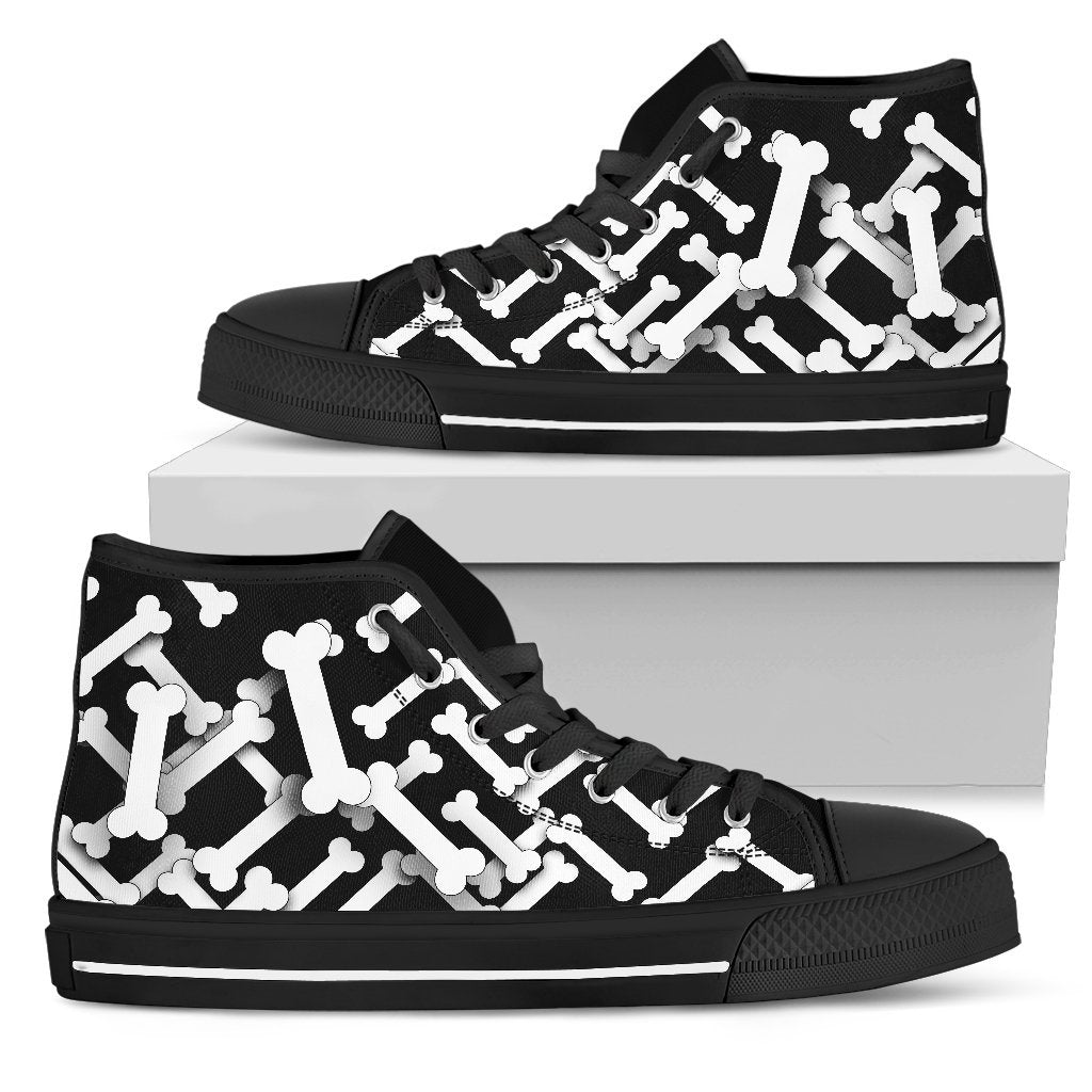 Bones pattern high top shoes PL18032010-PL8386-Women's high top-EU36 (US5.5)-Vibe Cosy™
