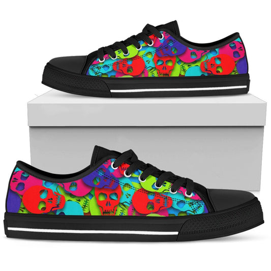 Colorful skull pattern low top shoer PL18032014-PL8386-Women's low top-EU36 (US5.5)-Vibe Cosy™