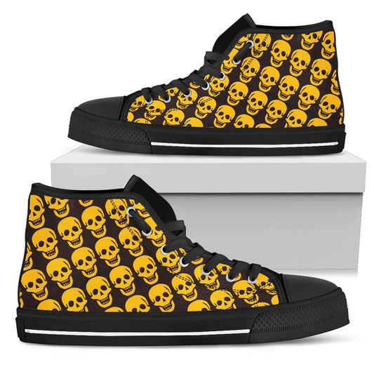 Yellow skull pattern high top PL18032020-PL8386-Women's high top-EU36 (US5.5)-Vibe Cosy™