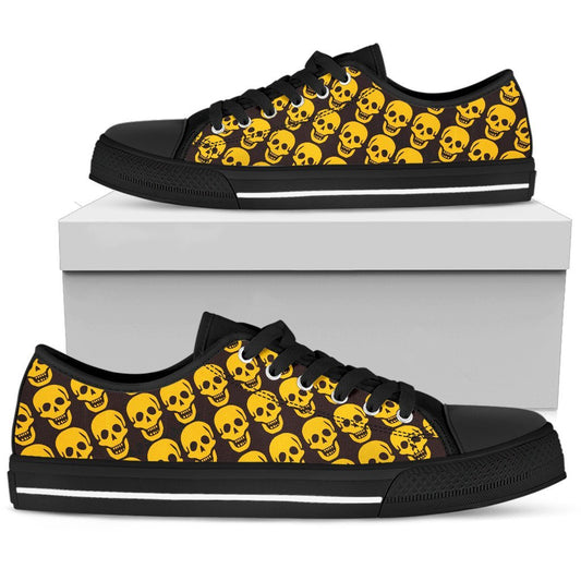 Yellow skull pattern high top shoer PL18032022-PL8386-Women's low top-EU36 (US5.5)-Vibe Cosy™
