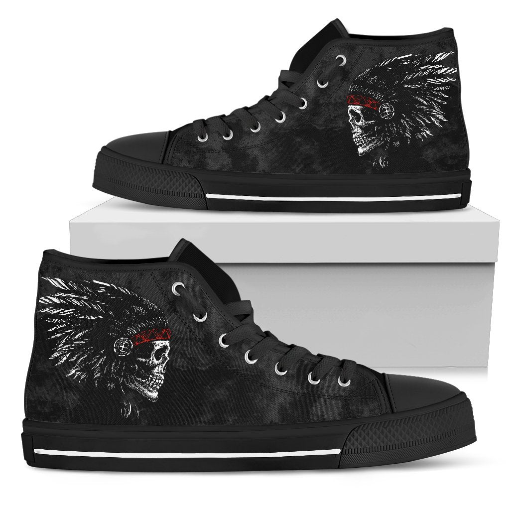 Native american skull pattern high top shoes PL18032024-PL8386-Women's high top-EU36 (US5.5)-Vibe Cosy™